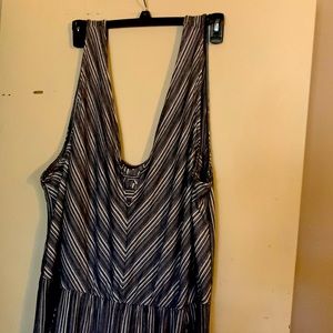 ANA Navy and cream sleeveless jumpsuit from JCPenney